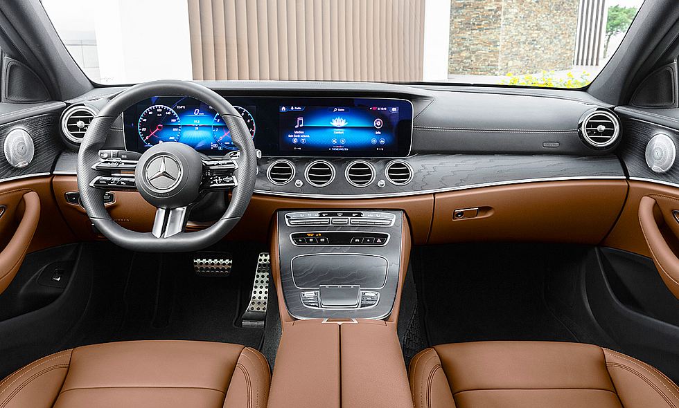 Intérieur cuir de la Mercedes Classe E